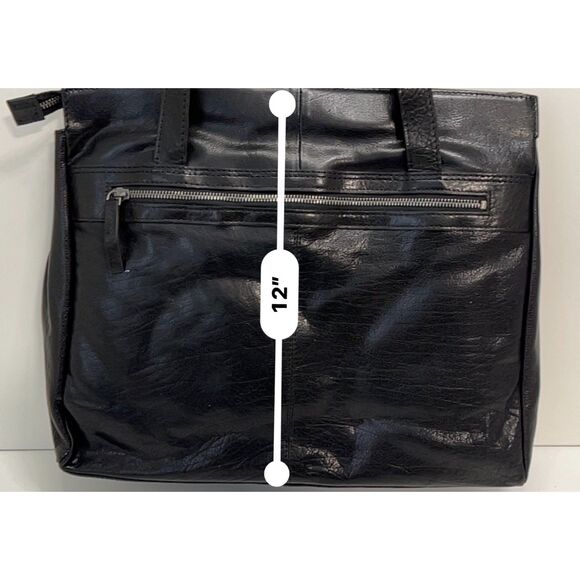 NWT Spikes and Sparrow black leather laptop bag - Picture 9 of 12